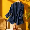 A deep blue fine-spun wool suit jacket for business commuting men's formal wear Specification image